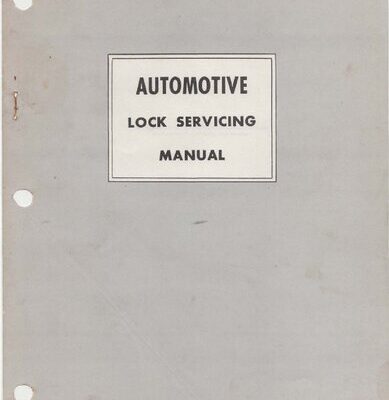 خرید و دانلود نسخه کامل کتاب Automotive Lock Servicing Manual