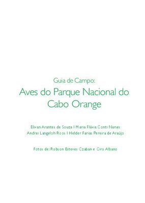 خرید و دانلود نسخه کامل کتاب Aves do parque nacional do cabo orange