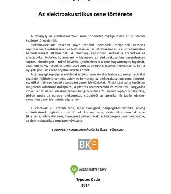 خرید و دانلود نسخه کامل کتاب Az elektroakusztikus zene története