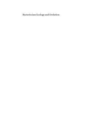 خرید و دانلود نسخه کامل کتاب Bacteriocins: Ecology and Evolution