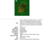خرید و دانلود نسخه کامل کتاب Bananas, Breeding, and Biotechnology: Commodity Advances Through Banana Improvement Project Research, 1994-1998 (Environmentally Sustainable Development, … Banana Improvement Project Report, No. 2)