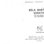 خرید و دانلود نسخه کامل کتاب Bartok Bela Sonata for two pianos and percussion