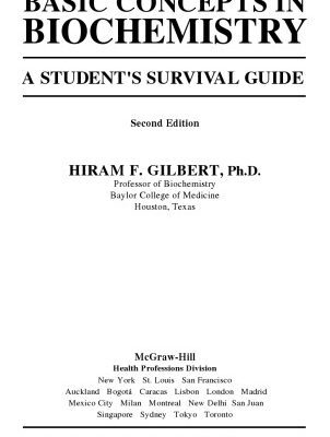خرید و دانلود نسخه کامل کتاب Basic concepts in biochemistry: A student survival guide