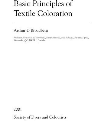 خرید و دانلود نسخه کامل کتاب Basic Principles of Textile Coloration