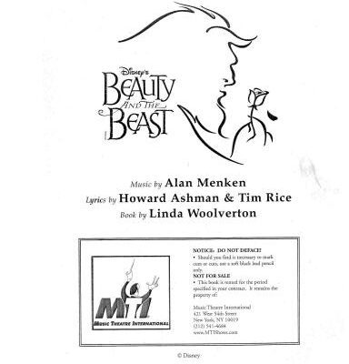 خرید و دانلود نسخه کامل کتاب Beauty and the Beast. Disney. Beauty and the Beast conductors score