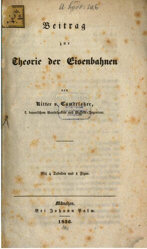 خرید و دانلود نسخه کامل کتاب Beitrag zur Theorie der Eisenbahnen_68fe683fe009d.jpeg خرید و دانلود نسخه کامل کتاب Beitrag zur Theorie der Eisenbahnen