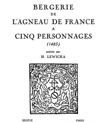 خرید و دانلود نسخه کامل کتاب Bergerie de l’agneau de France à cinq personnages (1485)