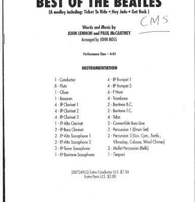 خرید و دانلود نسخه کامل کتاب Best of the Beatles
