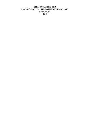 خرید و دانلود نسخه کامل کتاب Bibliographie der französischen Literaturwissenschaft = Bibliographie d’histoire littéraire française