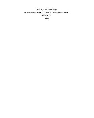خرید و دانلود نسخه کامل کتاب Bibliographie der französischen Literaturwissenschaft = Bibliographie d’histoire littéraire française