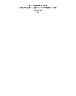 خرید و دانلود نسخه کامل کتاب Bibliographie der französischen Literaturwissenschaft = Bibliographie d’histoire littéraire française