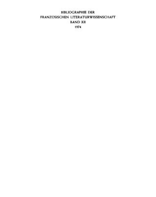 خرید و دانلود نسخه کامل کتاب Bibliographie der französischen Literaturwissenschaft = Bibliographie d’histoire littéraire française