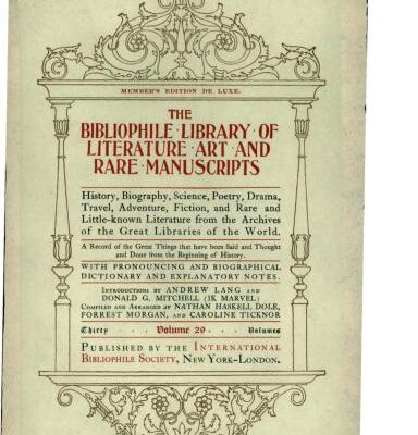 خرید و دانلود نسخه کامل کتاب Bibliophile Library of Literature, Art, and Rare Manuscripts. Volume 20