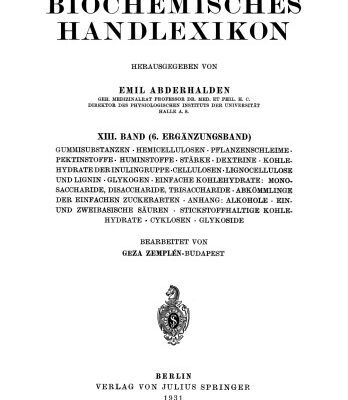 خرید و دانلود نسخه کامل کتاب Biochemisches Handlexikon: XIII. Band (6. Erganzungsband)