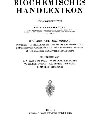 خرید و دانلود نسخه کامل کتاب Biochemisches Handlexikon: XIV. Band (7. Erganzungsband)
