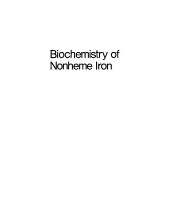 خرید و دانلود نسخه کامل کتاب Biochemistry of Nonheme Iron