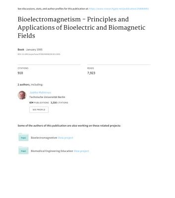 خرید و دانلود نسخه کامل کتاب Bioelectromagnetism – Principles and Applications of Bioelectric and Biomagnetic Fields