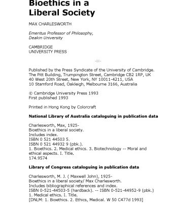 خرید و دانلود نسخه کامل کتاب Bioethics in a Liberal Society