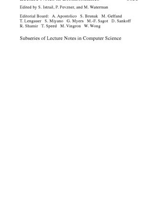 خرید و دانلود نسخه کامل کتاب Bioinformatics Research and Applications: 6th International Symposium, ISBRA 2010, Storrs, CT, USA, May 23-26, 2010. Proceedings