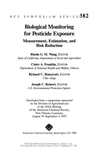 خرید و دانلود نسخه کامل کتاب Biological Monitoring for Pesticide Exposure. Measurement, Estimation, and Risk Reduction_68e55bad84b33.jpeg خرید و دانلود نسخه کامل کتاب Biological Monitoring for Pesticide Exposure. Measurement, Estimation, and Risk Reduction