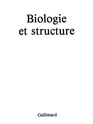 خرید و دانلود نسخه کامل کتاب Biologie et structure