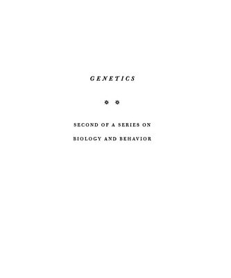 خرید و دانلود نسخه کامل کتاب Biology and Behavior: Genetics