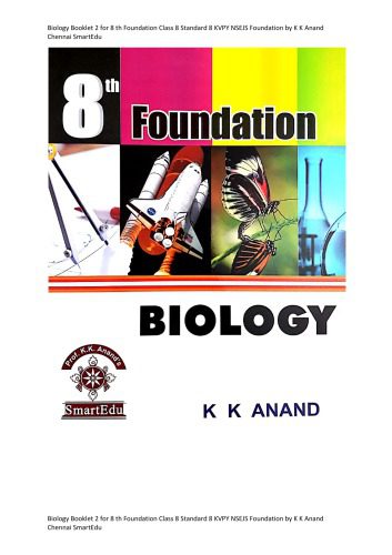 خرید و دانلود نسخه کامل کتاب Biology Booklet 2 for 8 th Foundation Class 8 Standard 8 KVPY NSEJS Foundation_68e1d33199ee7.jpeg خرید و دانلود نسخه کامل کتاب Biology Booklet 2 for 8 th Foundation Class 8 Standard 8 KVPY NSEJS Foundation