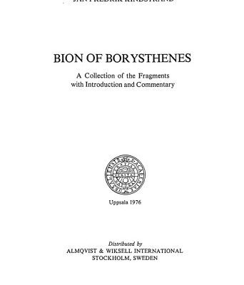 خرید و دانلود نسخه کامل کتاب Bion of Borysthenes: A collection of the fragments with introduction and commentary