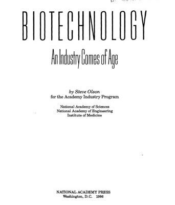 خرید و دانلود نسخه کامل کتاب Biotechnology: An Industry Comes of Age