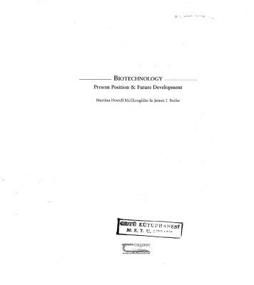 خرید و دانلود نسخه کامل کتاب Biotechnology: Present position & future development