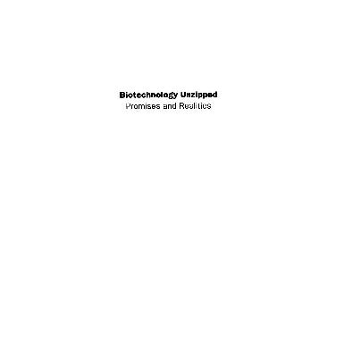 خرید و دانلود نسخه کامل کتاب Biotechnology Unzipped. Promises And Realities