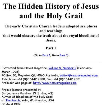 خرید و دانلود نسخه کامل کتاب Bloodline of the Holy Grail: The Hidden Lineage of Jesus Revealed