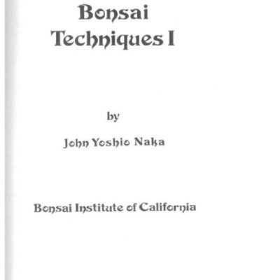خرید و دانلود نسخه کامل کتاب Bonsai Techniques