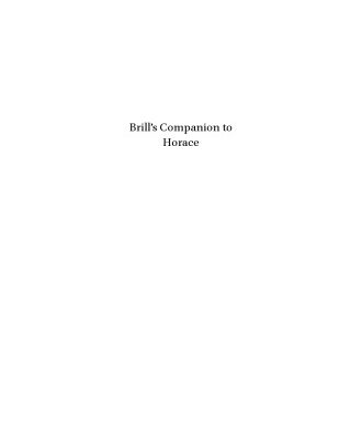 خرید و دانلود نسخه کامل کتاب Brill’s companion to Horace