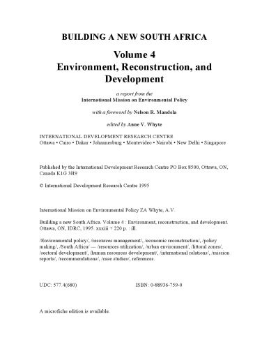 خرید و دانلود نسخه کامل کتاب Building a New South Africa: Volume 4 (Environment, Reconstruction and Development)_68f7bd1b54bc6.jpeg خرید و دانلود نسخه کامل کتاب Building a New South Africa: Volume 4 (Environment, Reconstruction and Development)