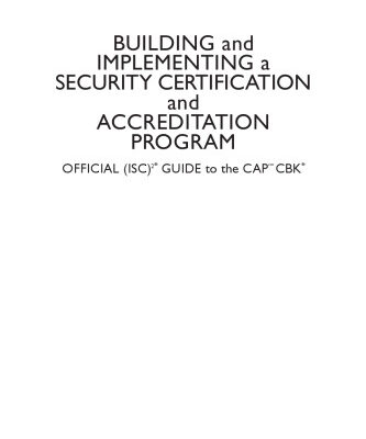 خرید و دانلود نسخه کامل کتاب Building and implementing a security certification and accreditation program: official