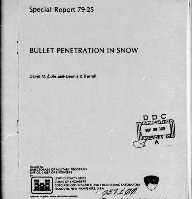 خرید و دانلود نسخه کامل کتاب Bullet Penetration in Snow