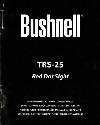 خرید و دانلود نسخه کامل کتاب Bushnell TRS-25 Red Dot Sight User Manual