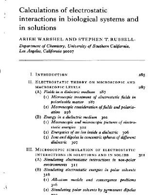 خرید و دانلود نسخه کامل کتاب Calculations of electrostatic interactions in biological systems and in solutions