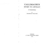 خرید و دانلود نسخه کامل کتاب Callimachus. Hymn to Apollo: A Commentary