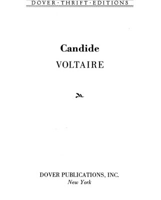 خرید و دانلود نسخه کامل کتاب Candide (Dover Thrift Editions)