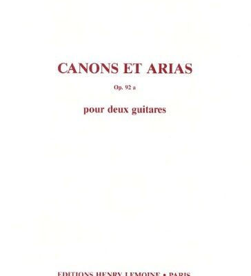 خرید و دانلود نسخه کامل کتاب Canons et arias, Op. 92a, pour deux guitares (Guitar Scores)