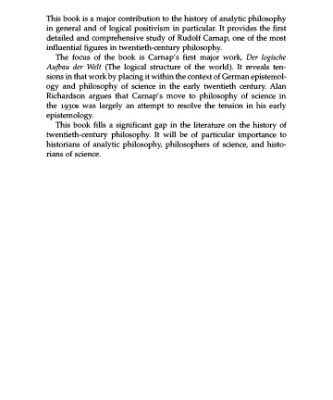 خرید و دانلود نسخه کامل کتاب Carnap’s Construction of the World: The Aufbau and the Emergence of Logical Empiricism