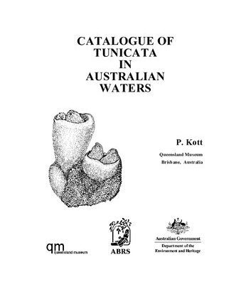 خرید و دانلود نسخه کامل کتاب Catalogue of Tunicata in Australian Waters