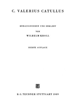 خرید و دانلود نسخه کامل کتاب Catull: Lateinischer Text mit deutschsprachigen Anmerkungen