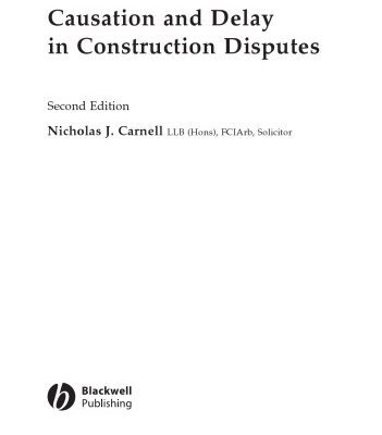 خرید و دانلود نسخه کامل کتاب Causation and Delay in Construction Disputes