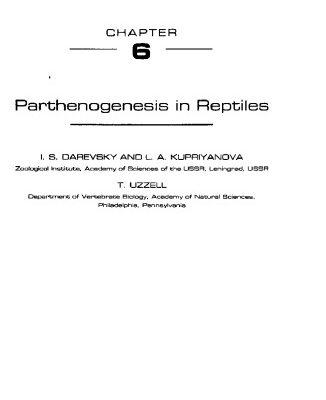 خرید و دانلود نسخه کامل کتاب Ch. 6 ONLY: Parthenogenesis in Reptiles