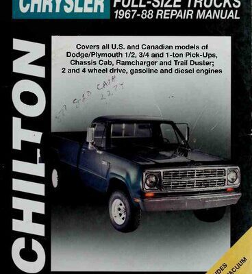 خرید و دانلود نسخه کامل کتاب Chilton’s Chrysler Full-Size Trucks 1967-88 Repair Manual