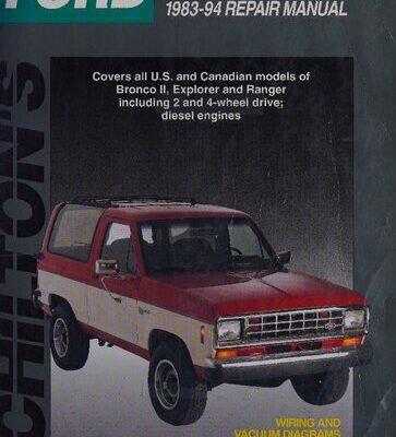 خرید و دانلود نسخه کامل کتاب Chilton’s Ford Bronco II/Explorer/Ranger 1983-94 Repair Manual