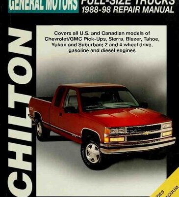خرید و دانلود نسخه کامل کتاب Chilton’s General Motors Full-Size Trucks 1988-98 Repair Manual